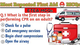 First Aid MCQs \u0026 Answers | Must-Know for Nursing, MBBS \u0026 ETEA Test Preparation ⛑️