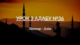 Урок з адабу (Ісламський етикет) №36 | Лектор - Алім | УІОУ