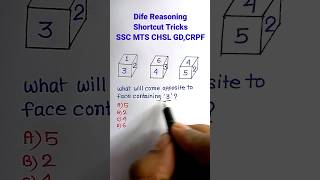 Dice | Dice Reasoning for SSC CGL GD CHSL Exams| #shorts #ytshorts