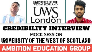 UWS CAS INTERVIEW MOCK TEST | UWS CREDIBILITY INTERVIEW MOCK TEST | MPA | UWS LONDON | AMBITION