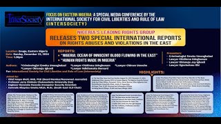 INT’L REPORTS ON RIGHTS ABUSES AND VIOLATIONS IN THE EAST OF NIGERIA, -INTERSOCIETY