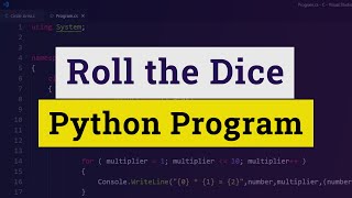 Python Roll the Dice Program
