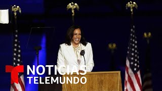 Primer discurso de Kamala Harris como vicepresidenta electa de EE.UU | Noticias Telemundo