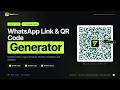 Free WhatsApp Link Generator & Custom QR Code in 90 Sec | SendSeven