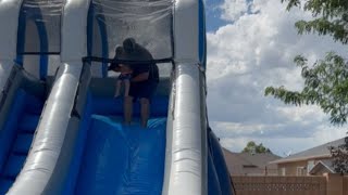 Fun uncle's epic waterslide adventure backfires when he fails to stick the landing! || WooGlobe