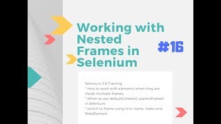 Working with Nested Frames in Selenium #16