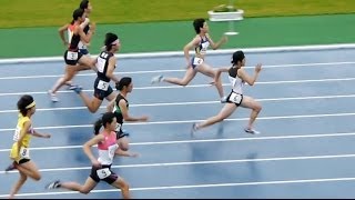 2011全中陸上奈良 女子100m 予選7組 2011 08 21