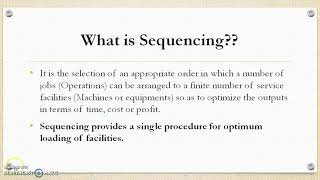 Job Sequencing Introduction