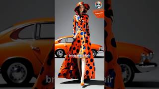 Bold Retro Fashion: Bright Orange Polka Dot Trench \u0026 Matching Hat!  #fashion #futuristicstyle