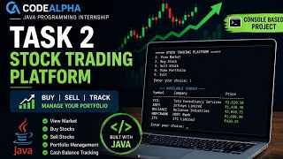 CodeAlpha Java Programming Internship | Task 2 Stock Trading Platform | Java Project Demo