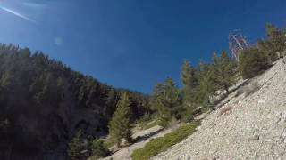 Crossing a rocky slope up to the Ice House Saddle via Middle Fork Trail