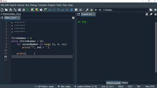Python 12: Nested while loops to print a square shape using asterisks (*)