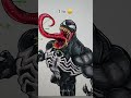 how to draw venom in 10sec 10mins 10hrs shorts