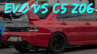 Evo 8 (750 WHP) vs C5 Z06 (660 WHP)