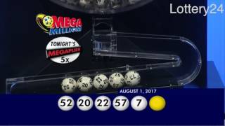 2017 08 01 Mega Millions Numbers and draw results