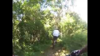 Mountain Biking at Garapine reserve, South East Queensland.