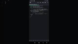 MULTIPLICATION TABLE CODES using JAVA programming language