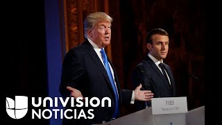 En un minuto: Donald Trump defiende a su hijo en París