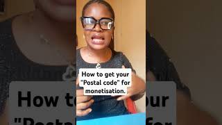 How to get your "Postal code" for facebook and youtube monetisation. #trending #viralvideo