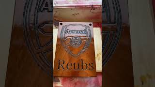 Arsenal football club, ￼CNC Wood carving, ￼￼ wood sign ￼