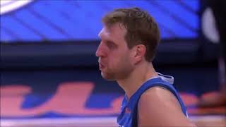 Dirk crying at halfcourt after tribute video to his community service 9 4 19