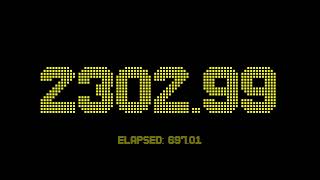 3000 seconds countdown timer with 2 fractional digits accuracy