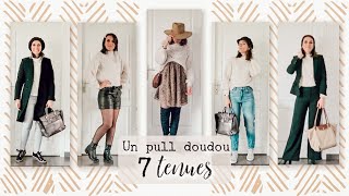 7 tenues avec un pull doudou - lookbook hiver