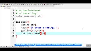 How to convert a string to integer Using stoi() in C++ | @programmingwithannu