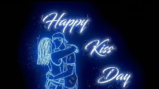 Happy Kiss Day Status,13 February What's App Kiss day status, Kiss Day Black Screen Lyrics Status