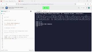 Belajar Python Bahasa Indonesia Untuk Pemula - 02 - Pengenalan Variabel | Coding Python |