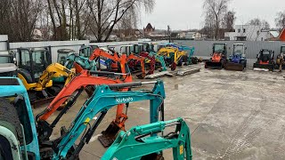 Новинки из Японии! Январь 2025. Продажа мини-экскаваторов Kubota, Yanmar, Hitachi, Kobelco, Cat