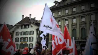 Demonstration in Bern for secure jobs