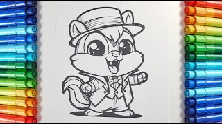 Chip 'n Dale: Rescue Rangers Coloring Page Coloring Pages for Kids#chipanddale#coloringvideo