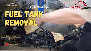 Honda Rebel (CMX500) - FUEL TANK REMOVAL