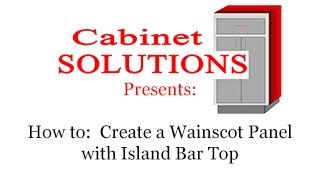 How to Create a Wainscot Panel with Island Bar Top