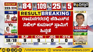 ರಾಮನಗರದಲ್ಲಿ ನಿಖಿಲ್ ಕುಮಾರಸ್ವಾಮಿ ಹಿನ್ನಡೆ | Nikhil Kumaraswamy In Ramanagar | Election Result 2023