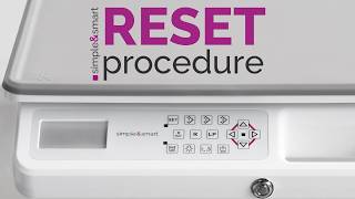 RESET PROCEDURE for dental units