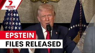 Epstein files reveal Trump jet travel details | 7NEWS