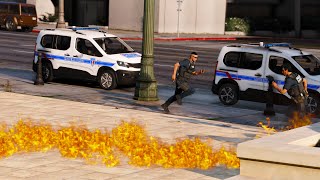 [GTA 5] DES MANIFESTANTS LANCENT DES COCKTAILS MOLOTOV SUR LA POLICE 🚔 | LSPDFR #1245