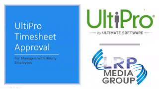 UltiPro Tutorial (Timesheet Approval)