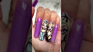 BRATZ SET! 🤩💜 Hand Painted Nail Art |  XXL Acrylic Set | Diy Tutorial