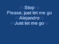 Lady Gaga - Alejandro (lyrics)