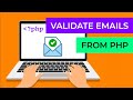 Validating and verifying email addresses in PHP