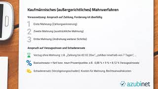 Zahlungsverzug: Mahnverfahren und Verjährung - Abschlussprüfung Kaufmann im Einzelhandel