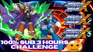 【Mega Man X Trilogy】100% Completion – Can I Beat All 3 Games Under 3 Hours?