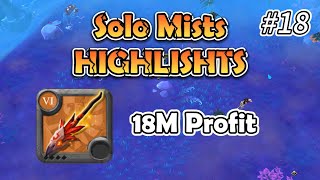 Albion Online - 300K = 17M Profit | Solo Mists | PVP Highlights｜6.0 Wildfire Staff #18