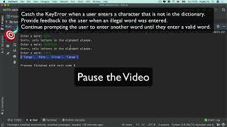 Code Exercise_Exception Handling in the NATO Phonetic Alphabet Project | Python Pro Bootcamp