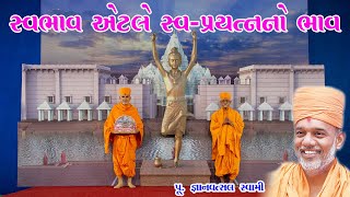 સ્વભાવ એટલે સ્વ-પ્રયત્નનો ભાવ | Gyanvastal Swami | BAPS Speech |Swaminarayan 2023|BAPS Pravchan 2023