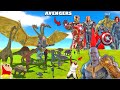 CHOP AVENGERS vs SHINCHAN and AMAAN TEAM in Animal Revolt Battle Simulator hindi IRONMAN HULK GODZIL