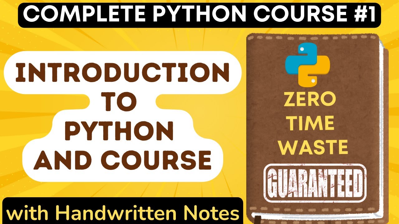 Introduction To Python With Handwritten Notes In Hindi Python